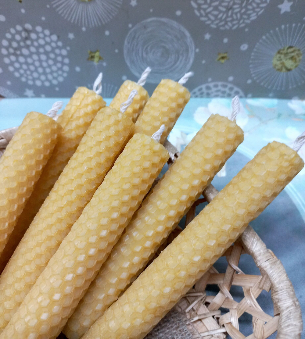 Набор свечей, натуральная вощина, 8 шт