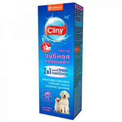 Cliny Зубная паста кальций+ для собак и кошек, 75мл