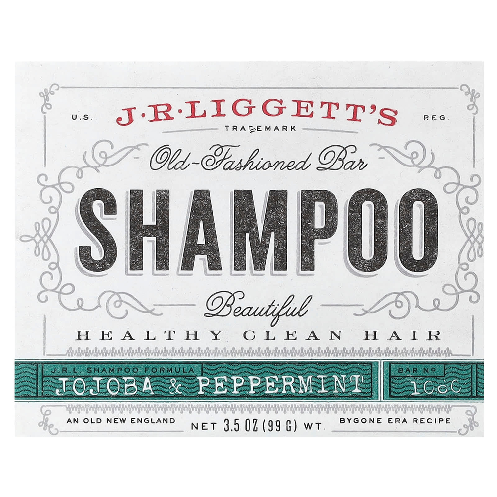 J.R. Liggett's, Old Fashioned, твердый шампунь, жожоба и перечная мята, 99 г (3,5 унции)