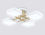 FL516341/4 WH/GD белый/золото 72W 3000-6000K 550*550*150 (без ПДУ)