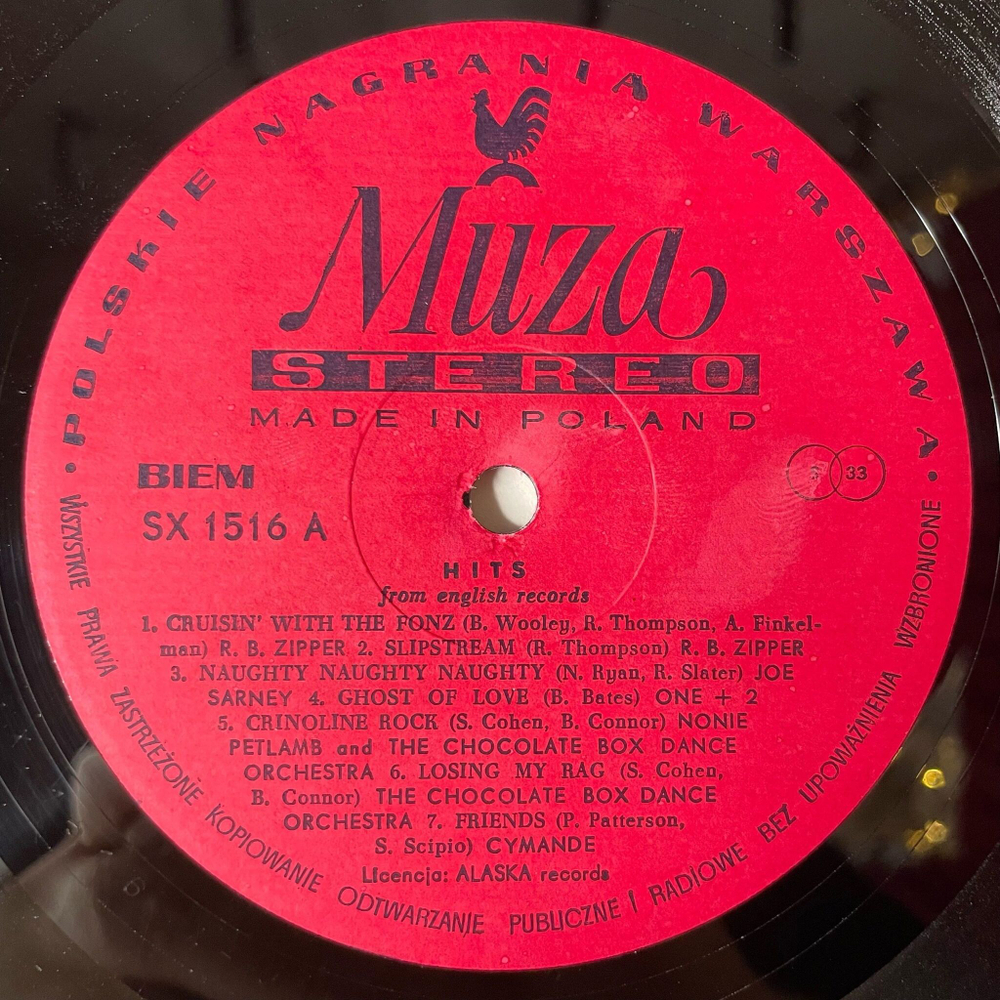 Винтажная виниловая пластинка LP Hits From English Records (Польша 1977)