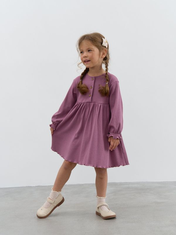 Платье в рубчик для девочки 