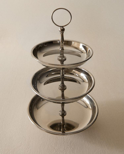 ZARA HOME СТАЛЬНОЕ СЕРВИРОВОЧНОЕ БЛЮДО, СЕРЫЙ