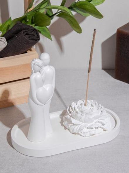 Пара с сердцем и подставка для благовоний Пион на подставке