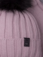 Шапка детская зимняя вязаная с помпоном и снуд