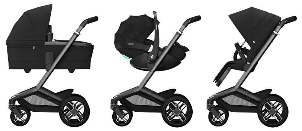 Детская коляска Maxi-Cosi Fame 2 в 1 Набор Twillic Black/Черный