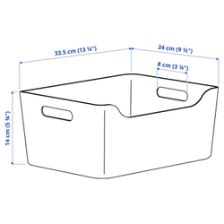 IKEA UPPDATERA  (ИКЕА УППДАТЕРА)  -  Контейнер, белый, 34x24 см