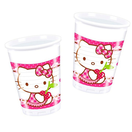 Стаканы Hello Kitty, пластик, 200 мл. 8 шт. #81793