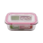 Контейнер стекл прям. 1040мл роз ТМ Appetite