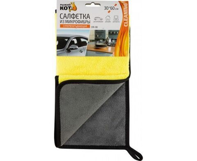 Рыжий кот Салфетки для уборки, Темно серый, 30*60 см, 1 шт.