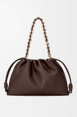 Loewe Большая сумка Flamenco из мягкой кожи ягненка наппа, темно-каштановый
