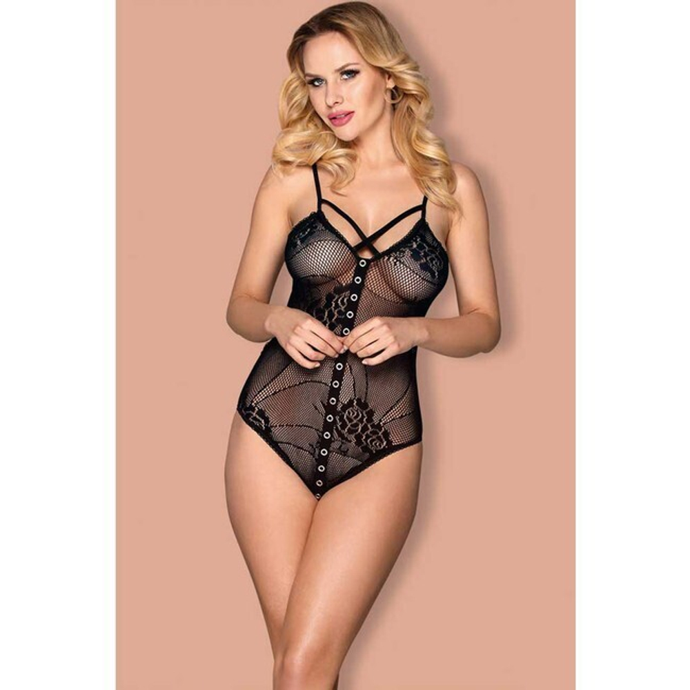 Боди в сетку с доступом (Цвет: черный)