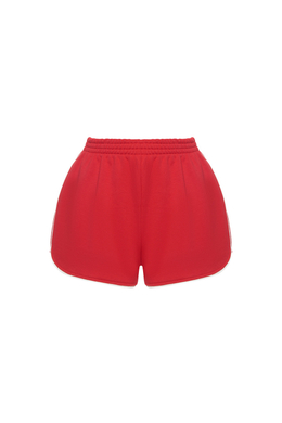 Шорты из футера Красный