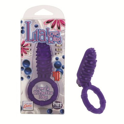 Фиолетовое эрекционное кольцо Lia Love Rings (Цвет: фиолетовый)