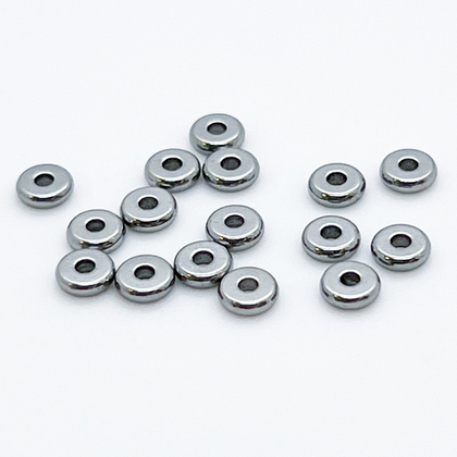 Бусина, сталь, размер 4*1,2 мм, цена за 10 шт