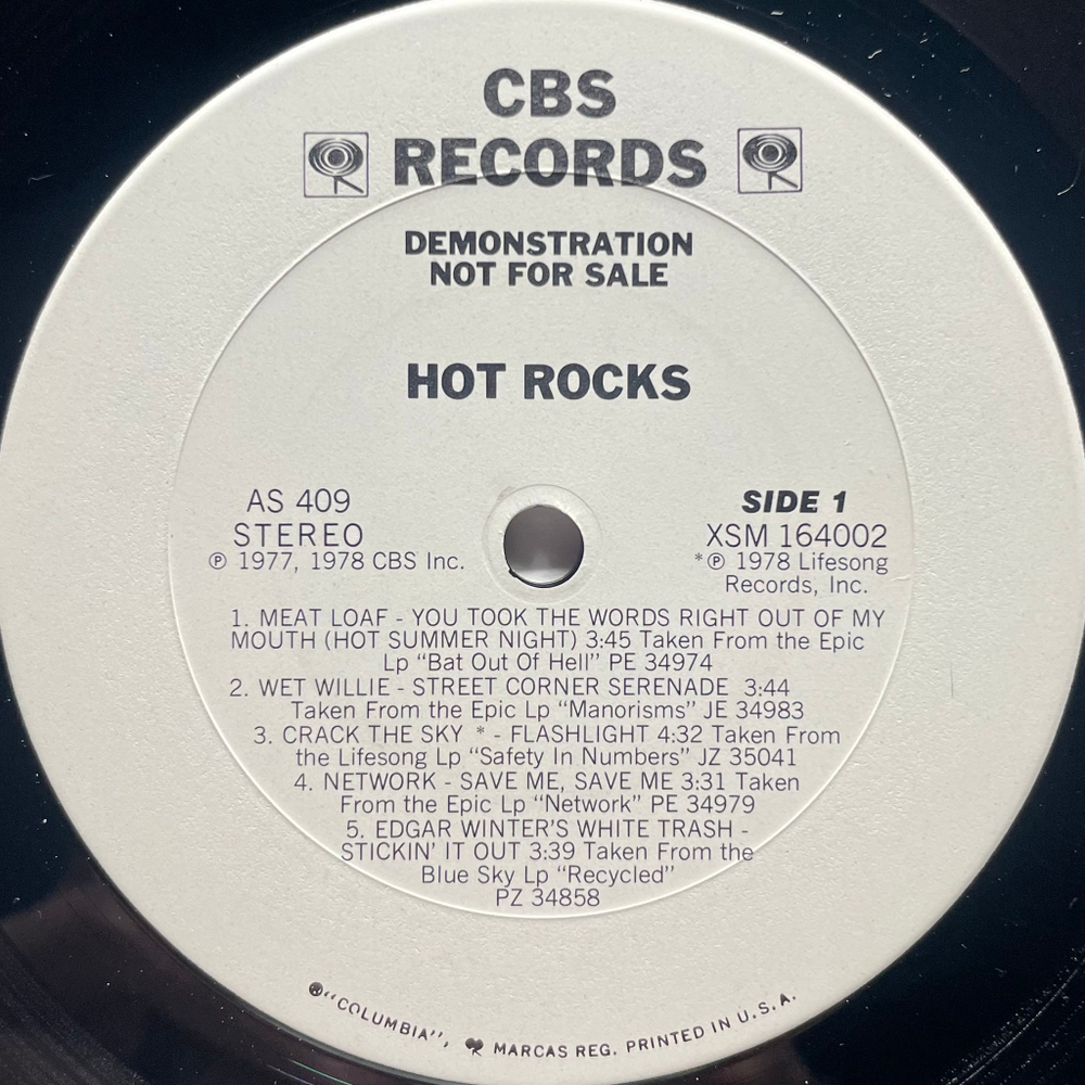 Сборник Hot Rocks (США 1978г.) Promo