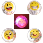Мяч 6,5 см «Смайлики» (попрыгун с водой и подсветкой) СТИКЕР НА ВЛОЖЕНИЕ