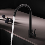 Смеситель для кухни с С-изливом, черный AM.PM X-Joy S F85B07122