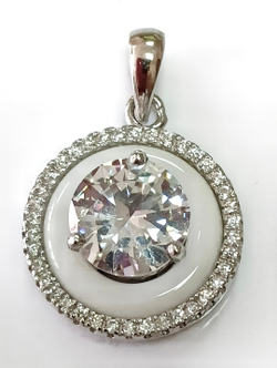 "Серебряная подвеска Эстерелла" с керамикой