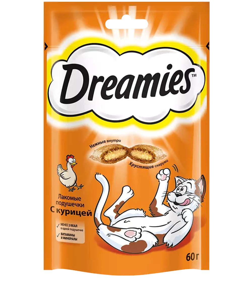 Dreamies лакомые подушечки курицей 60г