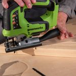 Лобзик акк. Greenworks GD24JS120, 24V, б/щет, 120 мм, 0-3500/мин, 4-ст.маятник, алю.подошва,LED,1х2Ач,ЗУ,кор (3601407CUA)