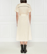 Сатиновое платье с ремешком Pinko - экрю(103745 A1XM)