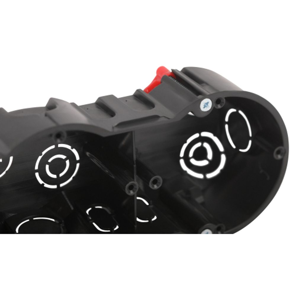 Коробка установочная ЭРА KUP-4-70-45 черная 4х местная 283х70х45мм для полых стен саморезы пластиковые лапки IP30