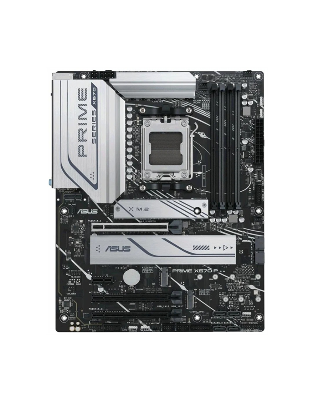 Материнская плата ASUS PRIME X670-P, AM5, X670, 4*DDR5, 6*SATA, 3*M.2, 7*USB 3.2, 2*USB 2.0, Type-C, 4*PCIx16, 1*PCIx1, DP+HDMI, ATX; 90MB1BU0-M0EAY0
