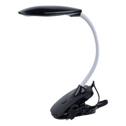 TLD-546 Black-LED-350Lm-4500K Светильник настольный прищепка. 5W. Механический выключатель. Черный. ТМ Uniel
