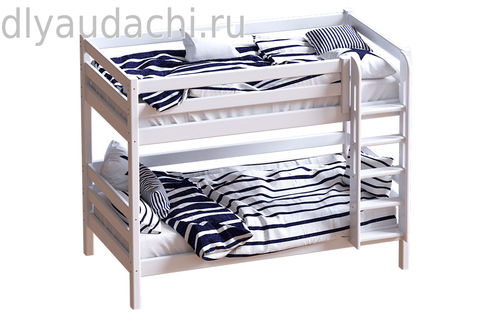Двухъярусная кровать Авалон с прямой лестницей