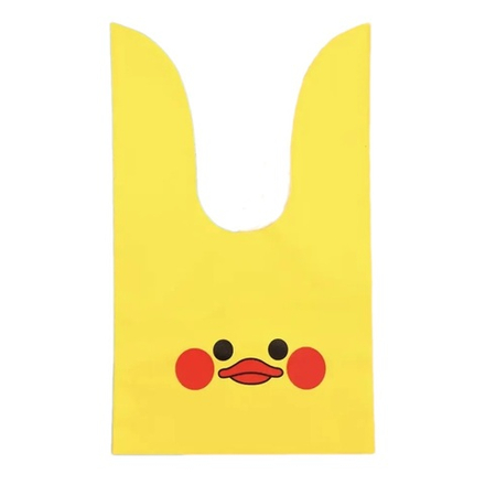 Мешок подар. ПВХ с ушами 20*33см "Утёнок" жёлтый 50шт/уп