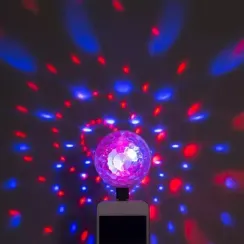 Проектор Двойной диско-шар 7 см., RGB, 4 коннектора для подключения, Luazon Lighting (5254650)