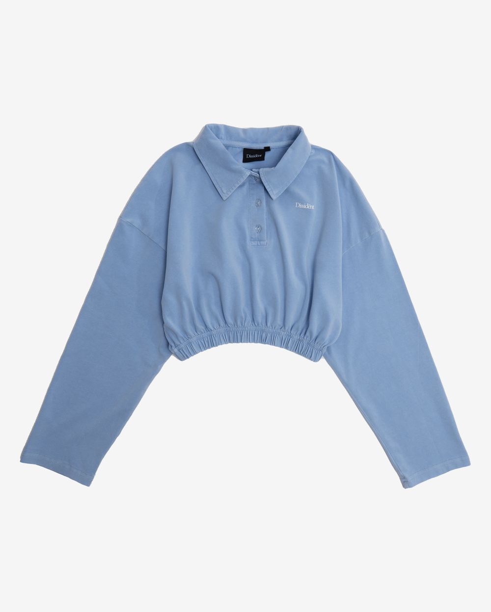 Поло Dissident Crop OG Logo in Garment Dyed Sky Blue