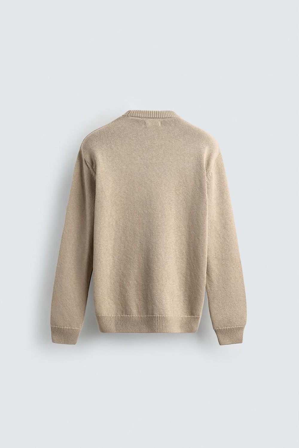 ZARA СВИТЕР ИЗ РЕЛЬЕФНОГО ХЛОПКА, РЫЖЕВАТО-КОРИЧНЕВЫЙ