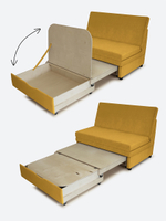 Диван "Экономик" Студия-Ф, велюр Dream Yellow