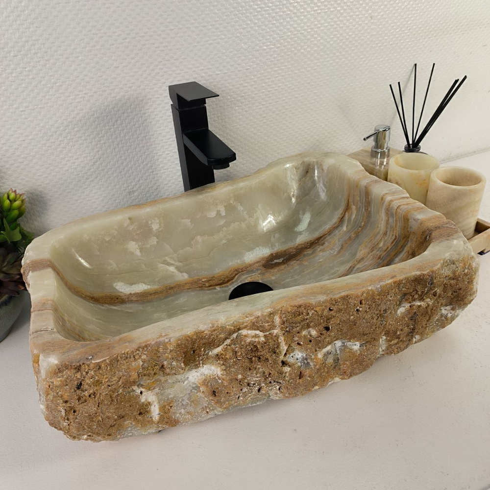 Раковина из оникса Erozy Green EO-60712 (51*36*15)