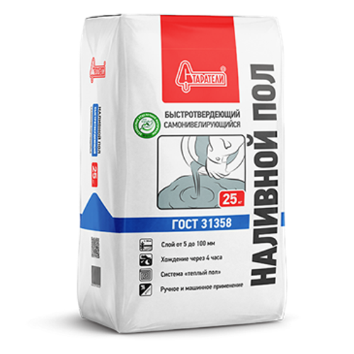 Наливной пол СТАРАТЕЛИ "Быстротвердеющий" самонивелирующийся  25 кг