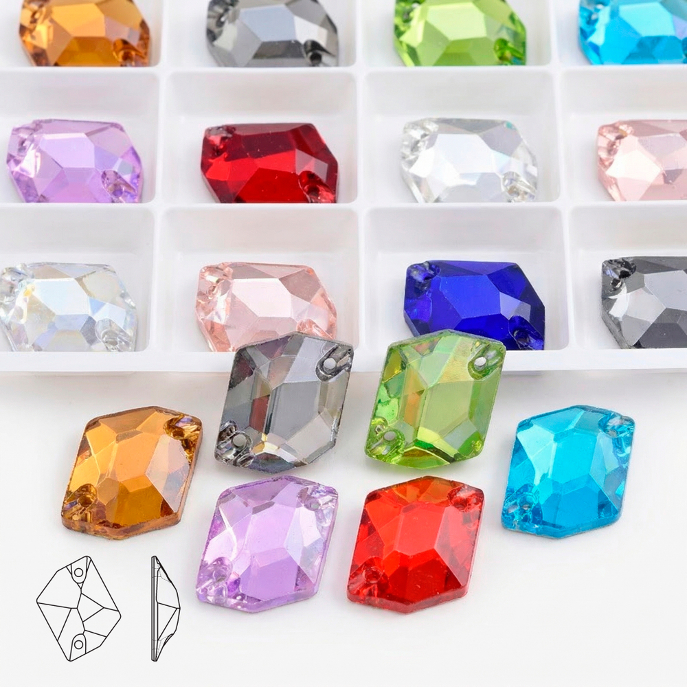 Пришивные стеклянные стразы (Mix Color) Cosmic