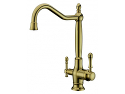 Смеситель для кухни  с переключателем на питьевую воду  Aksy Bagno  TL-18050-bronze
