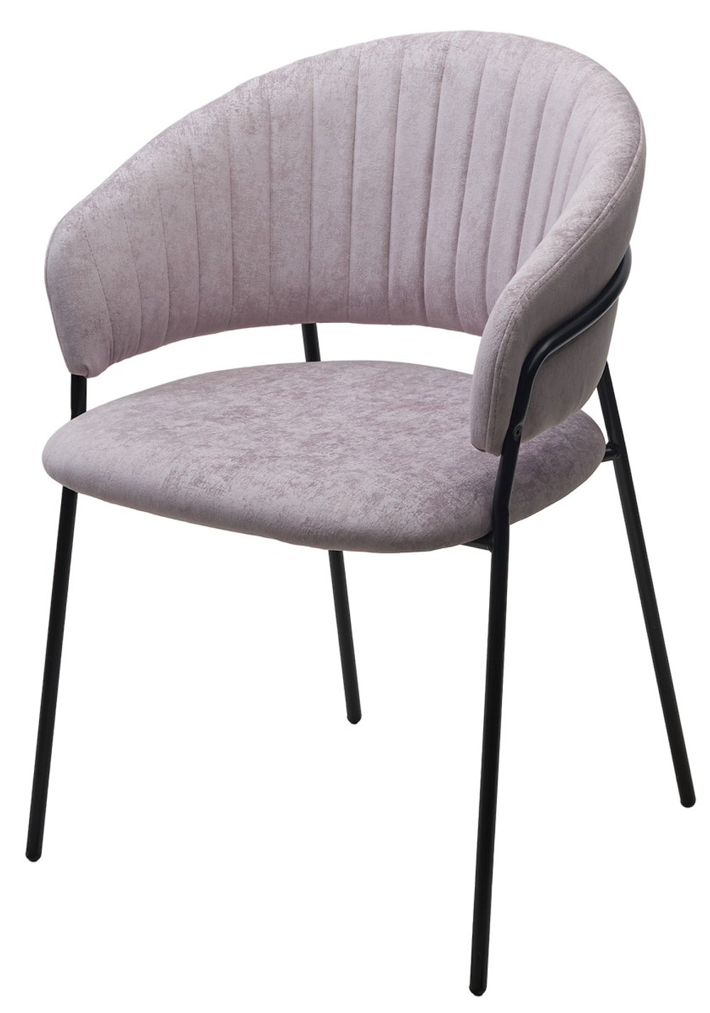 Стул М-City DISAUR Гемма, Rain 10 Lavanda, Велюр, Черный каркас