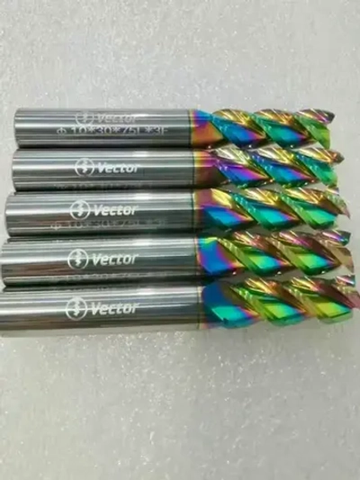 Фреза Концевая d10xD10x75L по алюминию твердосплавная HRC58 DLC, 10мм