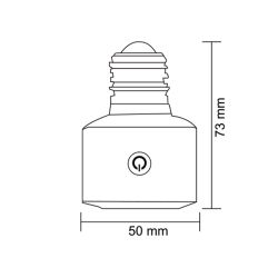 ULH-A180 E27-WF WHITE Умный патрон-адаптер Wi-Fi+Bluetooth. под лампу Е27. 220В. 100Вт. Белый. Голосовое управление+приложение UnielSmart. TM Uniel