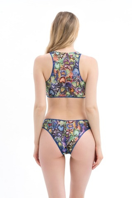 Комплект раздельный "Змея" (спортивный топ + слипы), XS