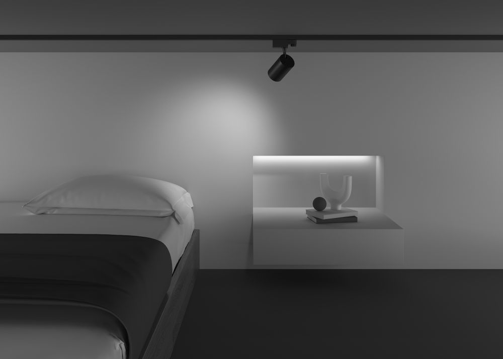 Трековый трехфазный светодиодный светильник Maytoni Trinity Vuoro TR029-3-10W3K-W-B