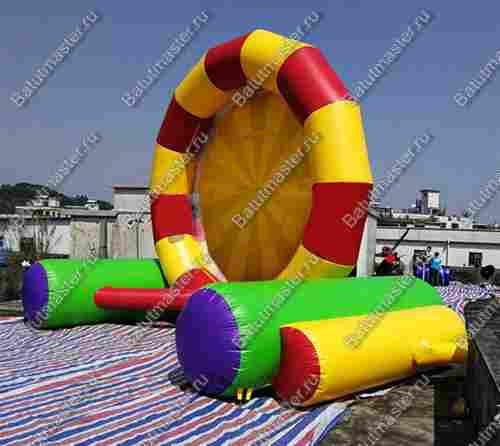 Надувной дартс «Многоцвет» на подкачке, диаметр 6 м, размер 6×2,5×5 м