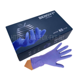BENOVY Перчатки нитриловые XS сиренево-голубой (50 пар)