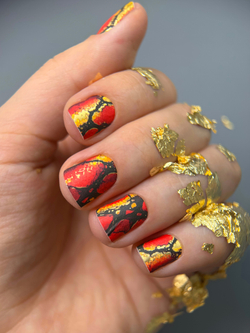 Crazy Manic Плёнки для ногтей для маникюра fire snake