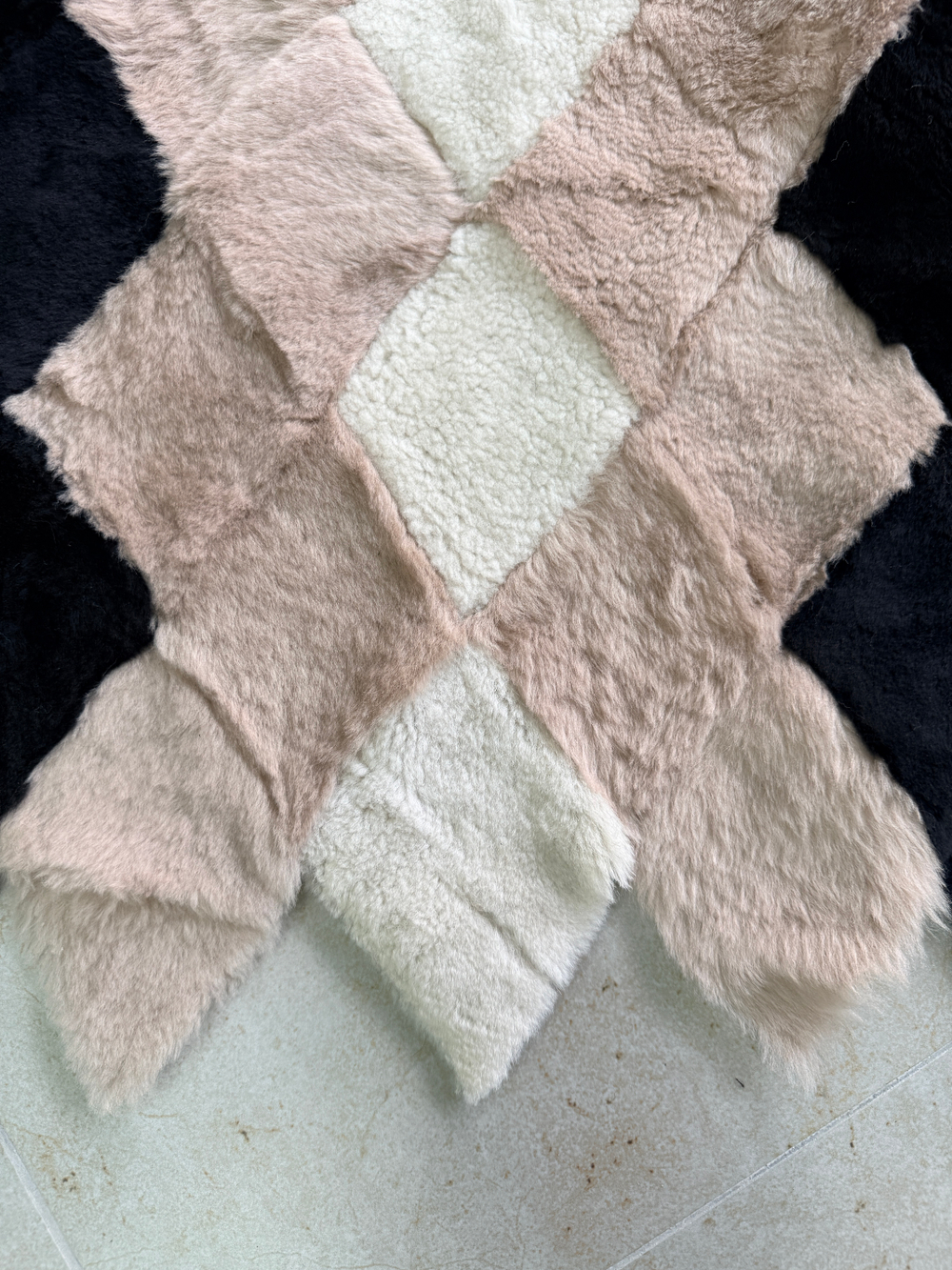 Покрывало меховое ковер из шкуры овчины