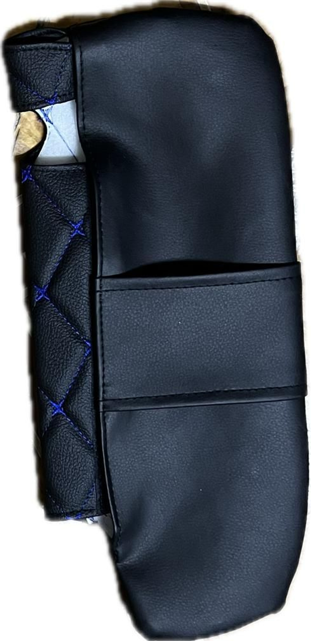 Чехлы на козырьки ЛАДА Приора Priora (синяя нить Бабочка)