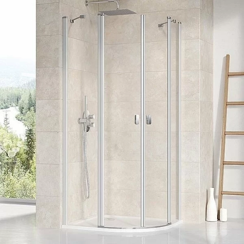 Душевой уголок Ravak Chrome CSKK4 80х80 профиль блестящий/стекло прозрачное